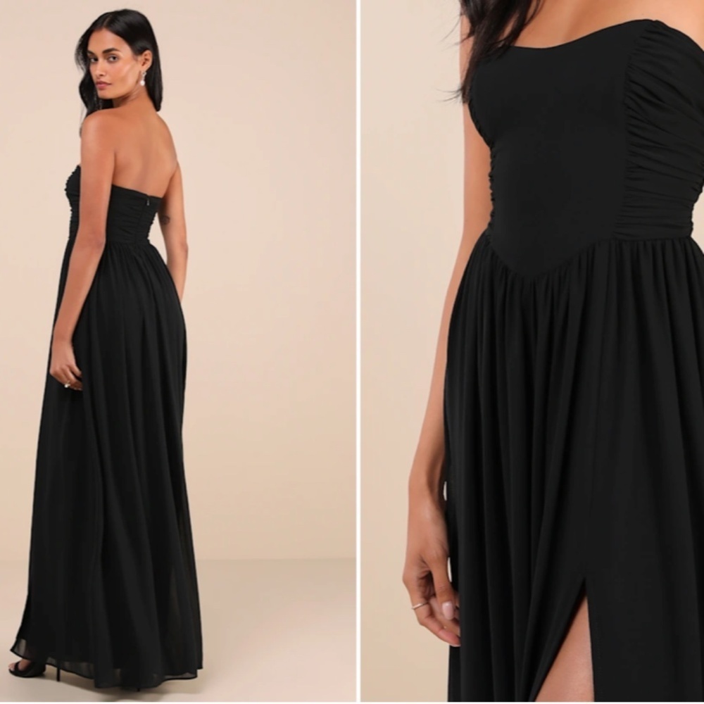 LULUS Prom Wedding Bridesmaid Sexy Flowy Romantic Elegant Chic Maxi Dress - Picture 5 of 6